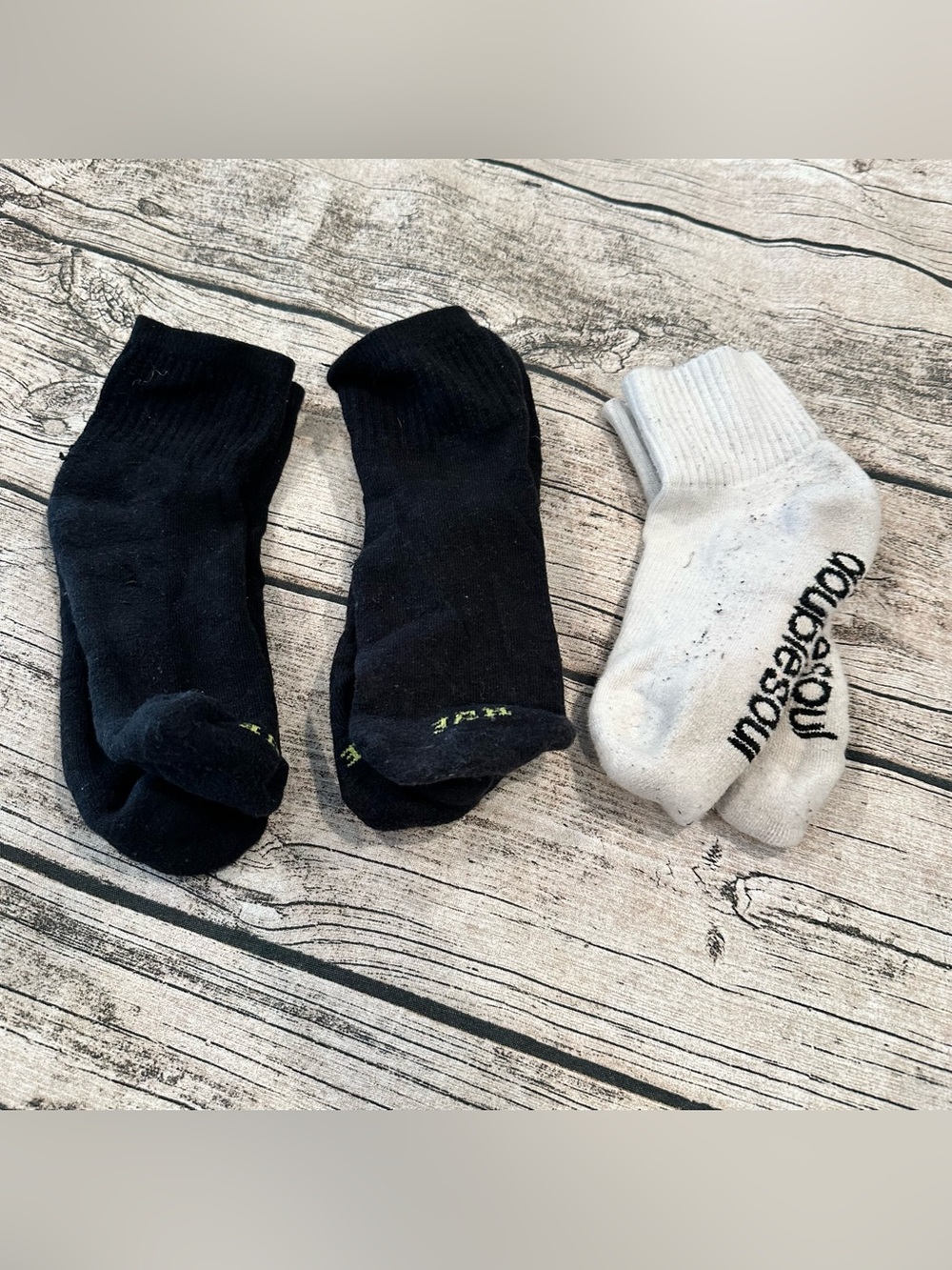 Lot of 3 pairs of Women’s Athletic Quarter Athletic Socks - Black & White